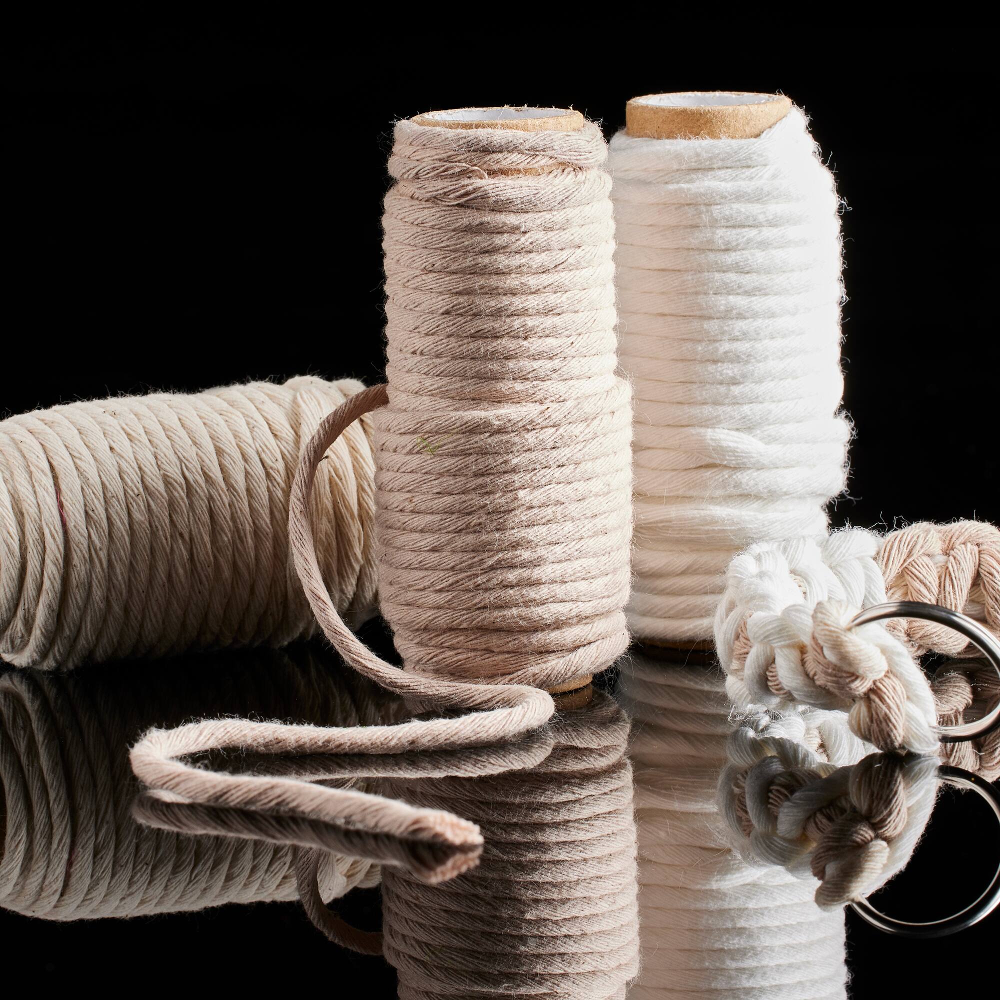 6 Packs: 3 ct. (18 total) 3mm White Cotton Macramé Cords by Bead Landing™
